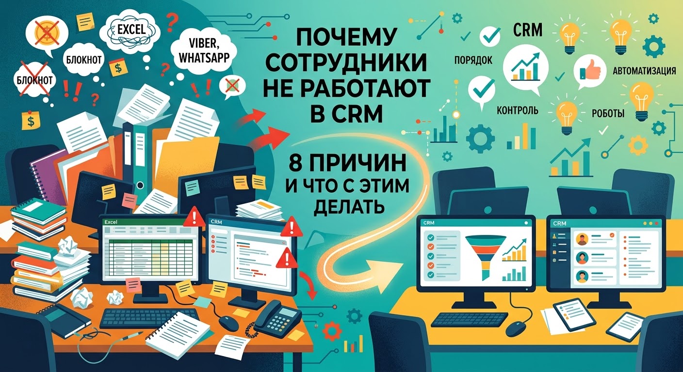 Почему сотрудники не работают в CRM: 8 причин и что с этим делать